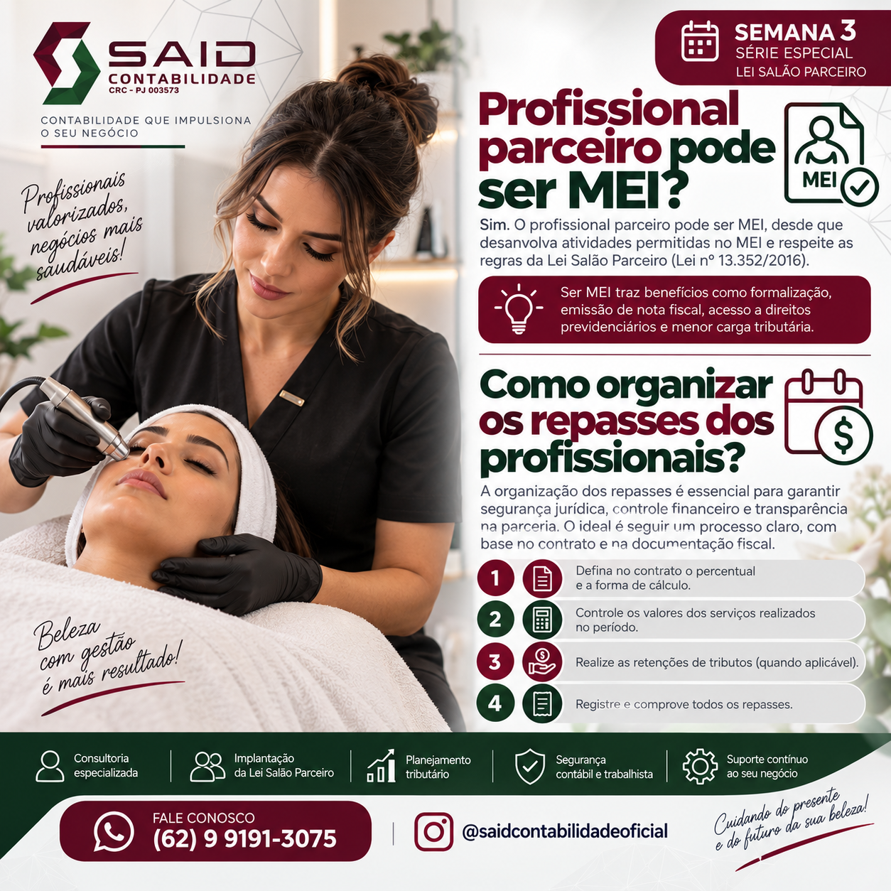 Arte do semana 3 do Desafio das 4 Semanas: Profissional parceiro pode ser MEI?
